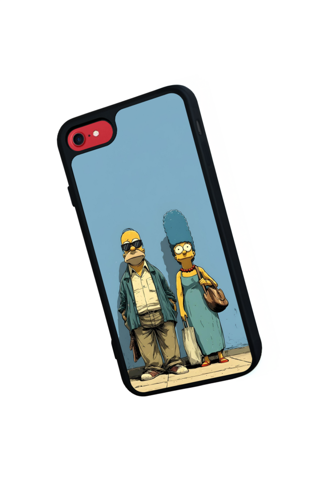 iPhone SE Uyumlu The Simpsons Tasarımlı Glossy Premium Kılıf