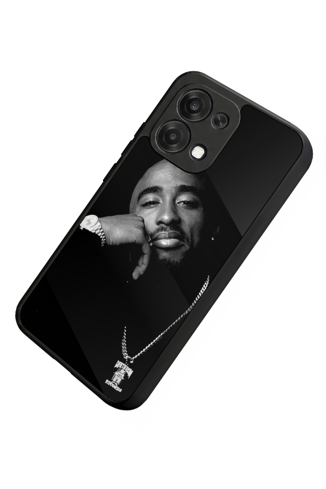 Oppo A6 Pro Uyumlu Tupac Tasarımlı Glossy Premium Kılıf