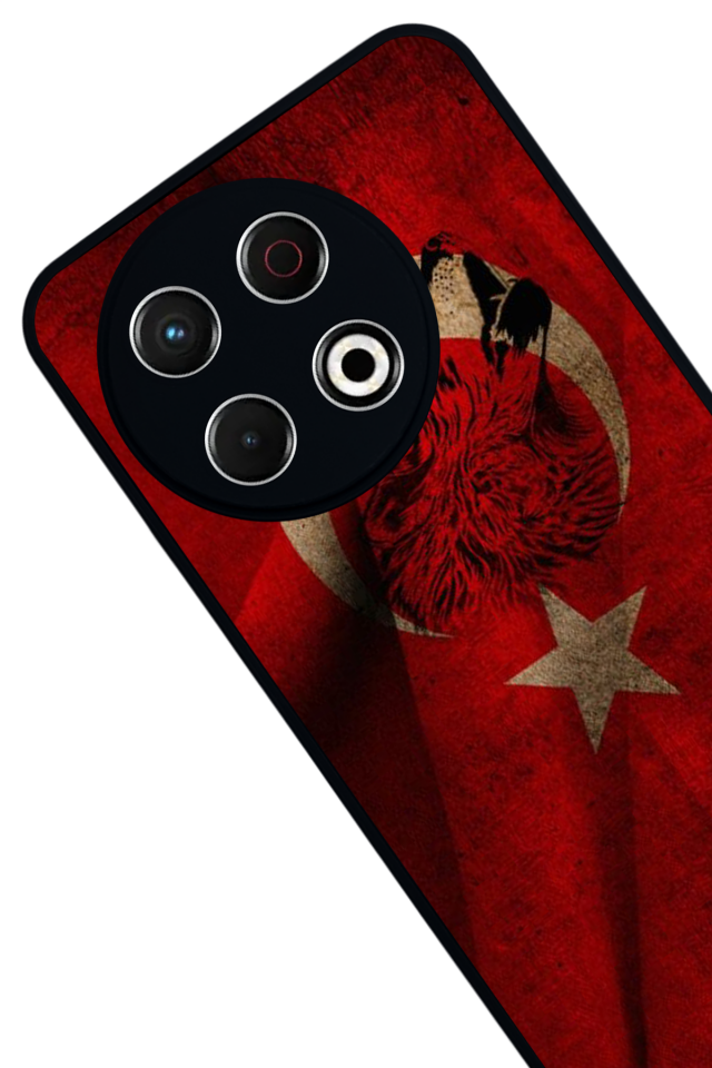Tecno Spark 30 Pro Uyumlu Türk Bayragi Tasarımlı Glossy Premium Kılıf