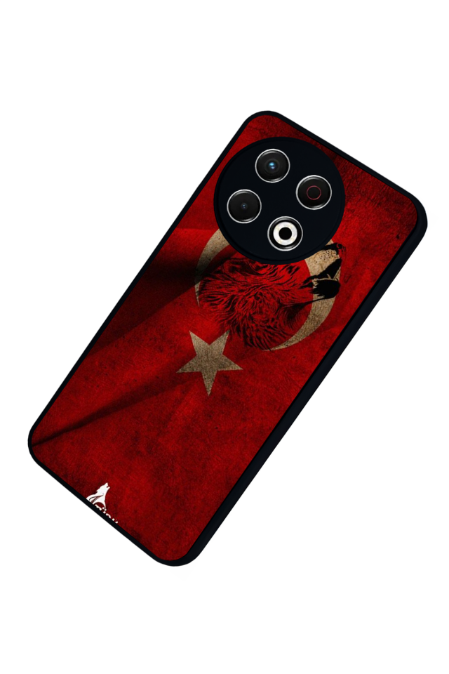 Tecno Spark 30 Pro Uyumlu Türk Bayragi Tasarımlı Glossy Premium Kılıf