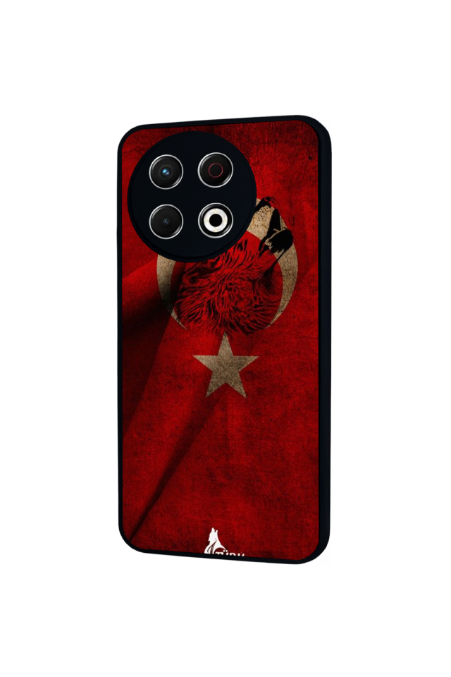 Tecno Spark 30 Pro Uyumlu Türk Bayragi Tasarımlı Glossy Premium Kılıf