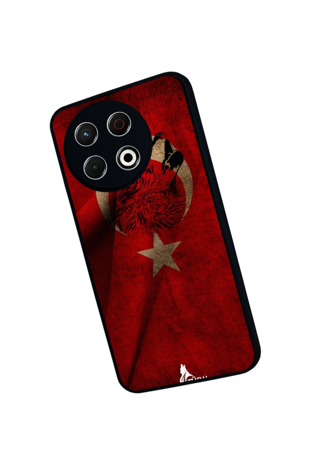 Tecno Spark 30 Pro Uyumlu Türk Bayragi Tasarımlı Glossy Premium Kılıf