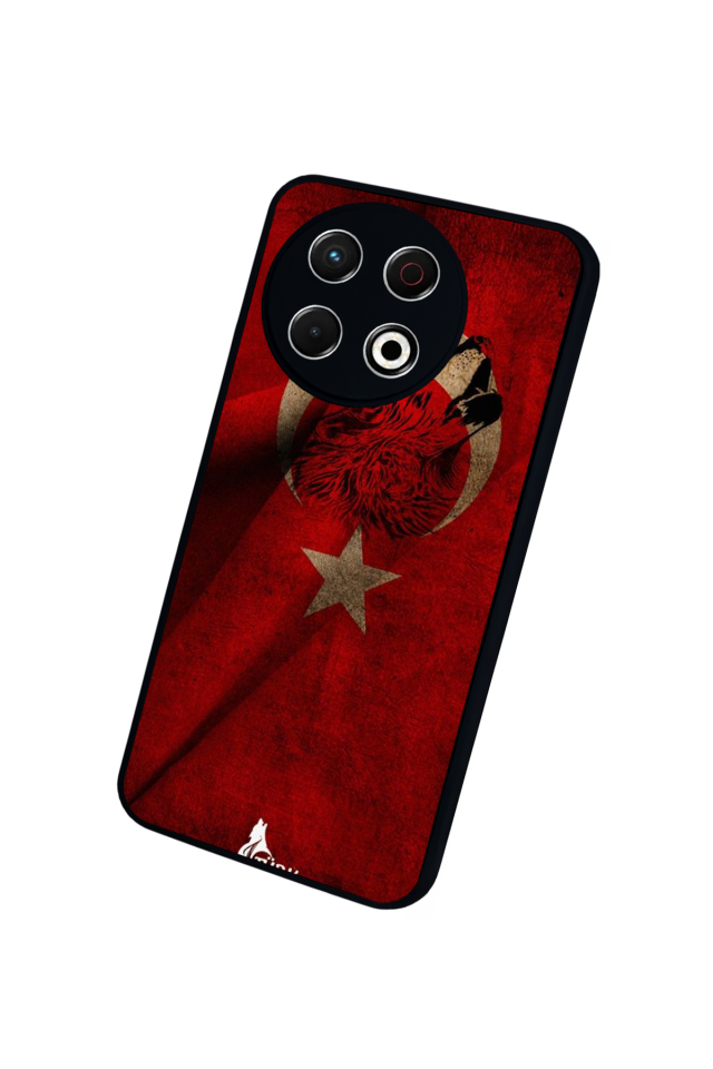 Tecno Spark 30 Pro Uyumlu Türk Bayragi Tasarımlı Glossy Premium Kılıf