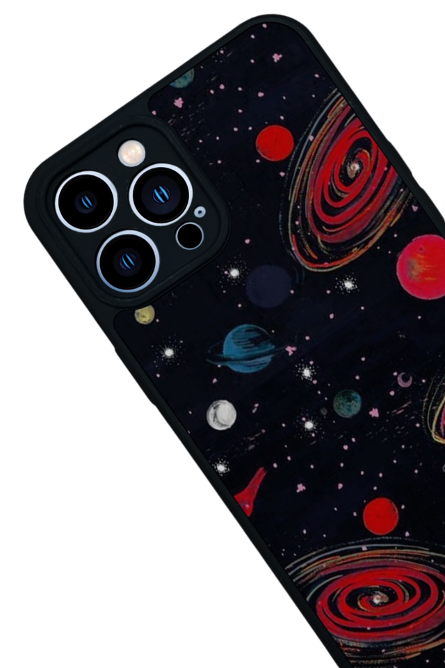 iPhone 12 Pro Max Uyumlu Uzay Tasarımlı Glossy Premium Kılıf