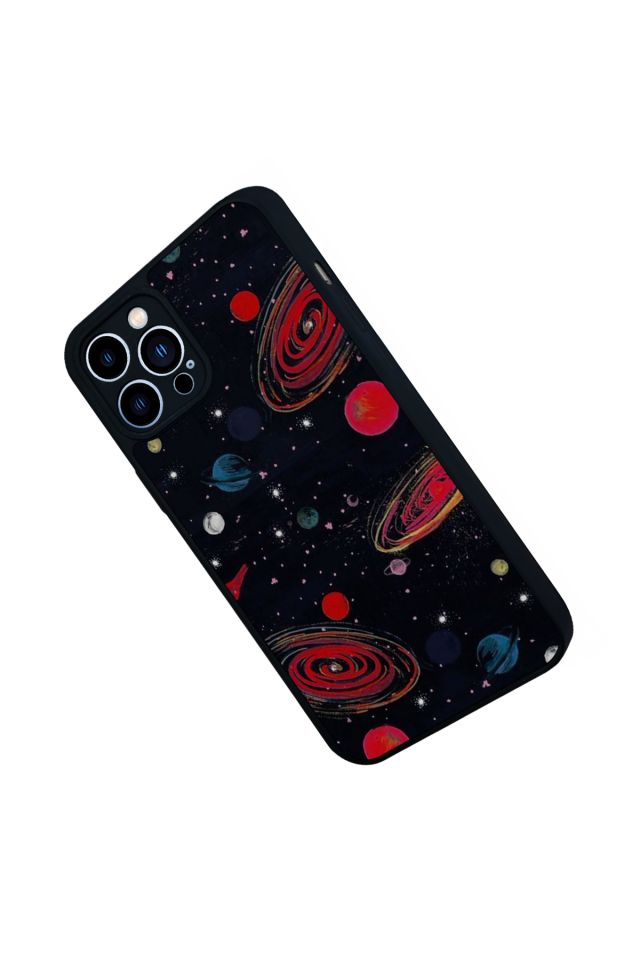 iPhone 12 Pro Max Uyumlu Uzay Tasarımlı Glossy Premium Kılıf