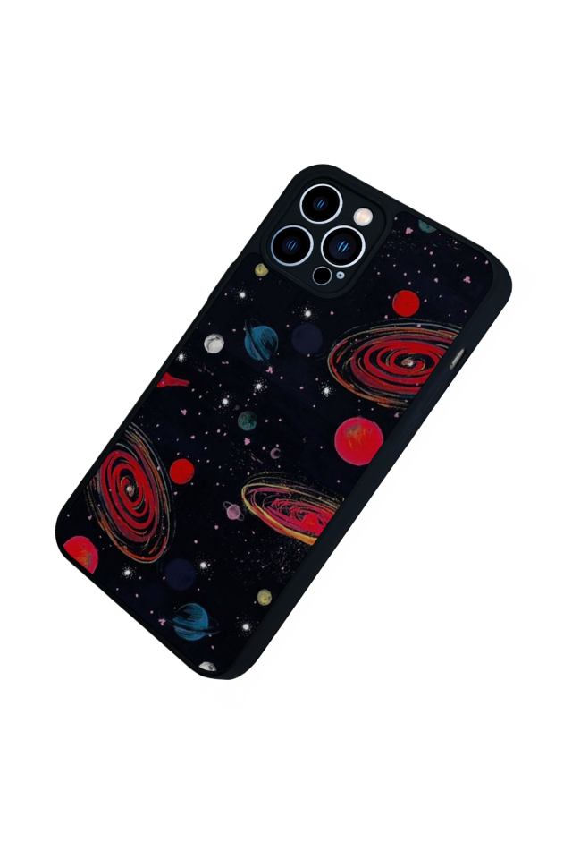 iPhone 12 Pro Max Uyumlu Uzay Tasarımlı Glossy Premium Kılıf