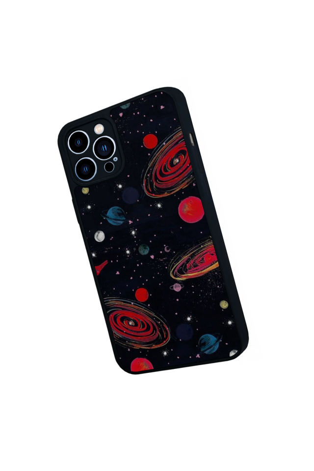 iPhone 12 Pro Max Uyumlu Uzay Tasarımlı Glossy Premium Kılıf