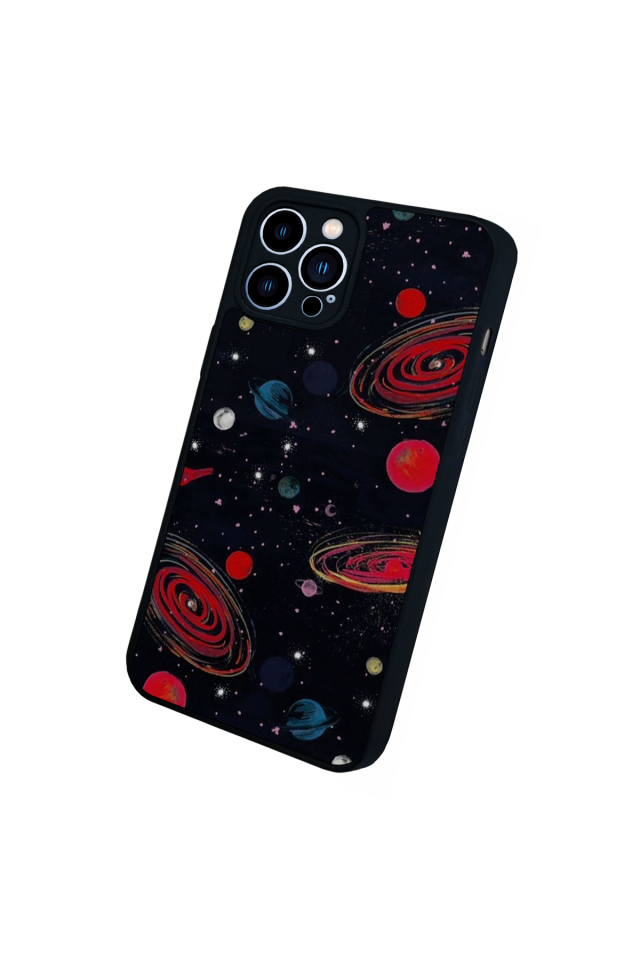 iPhone 12 Pro Max Uyumlu Uzay Tasarımlı Glossy Premium Kılıf