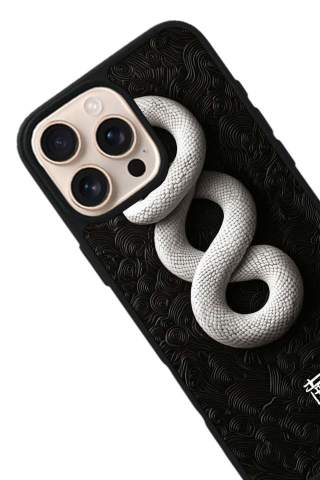 iPhone 16 Pro Uyumlu Yılan Tasarımlı Glossy Premium Kılıf