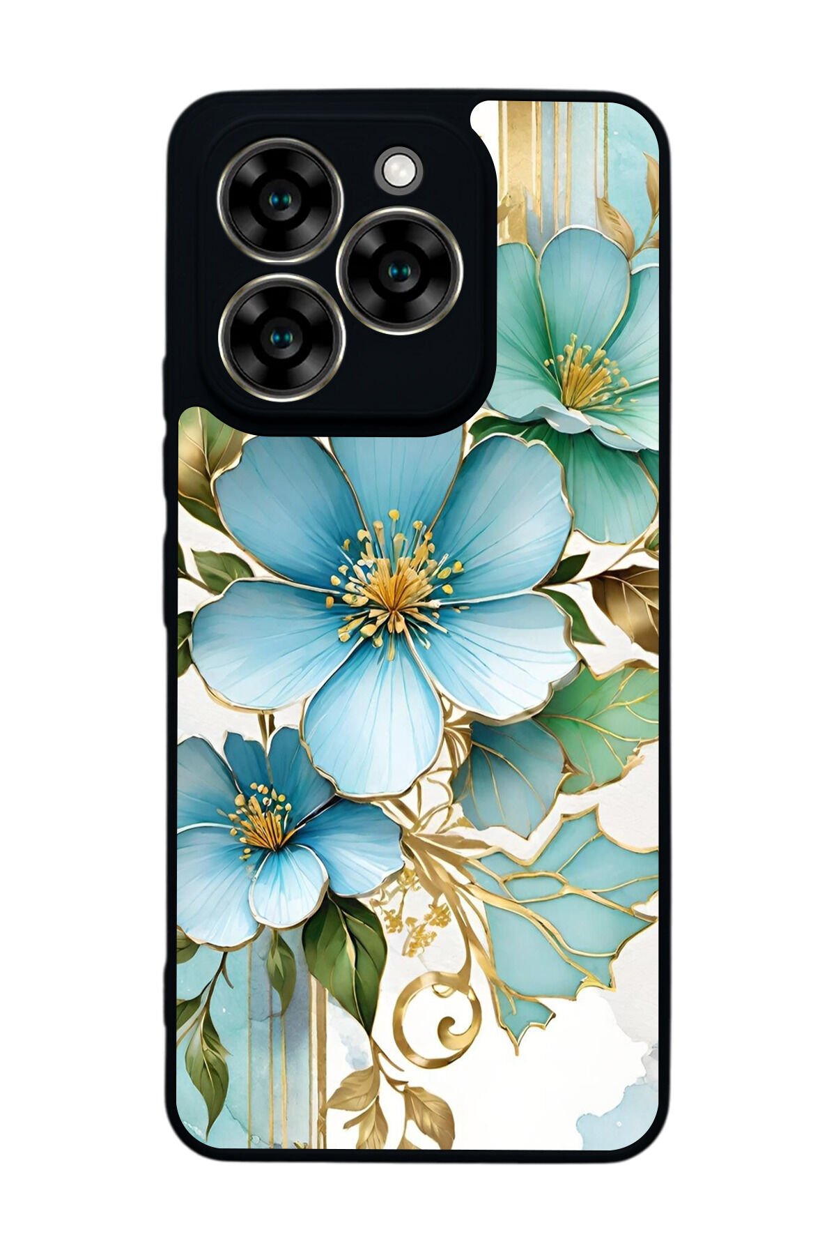 Reeder S919 Uyumlu Yaldizli Cicek Tasarımlı Glossy Premium Kılıf