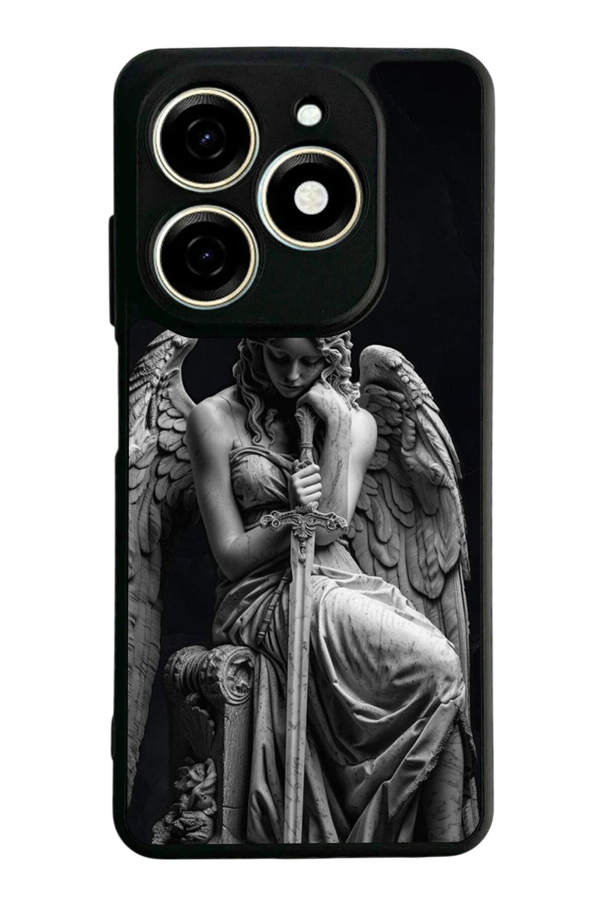 Infınıx Smart 8 Pro Uyumlu Melek Tasarımlı Glossy Premium Kılıf