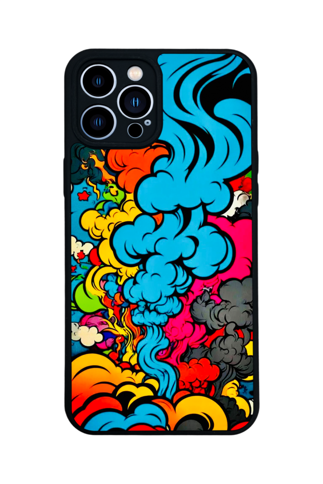 iPhone 13 Pro Max Uyumlu Abstract Tasarımlı Glossy Premium Kılıf