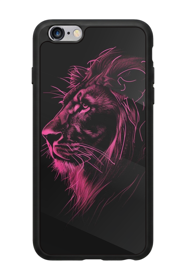 iPhone 6 Plus Uyumlu Aslan Tasarımlı Glossy Premium Kılıf