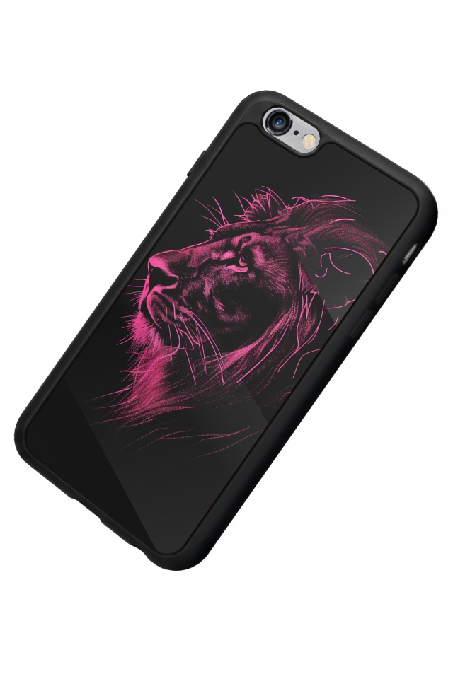 iPhone 6 Plus Uyumlu Aslan Tasarımlı Glossy Premium Kılıf