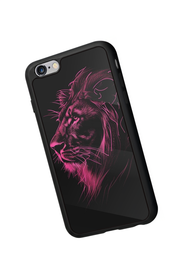 iPhone 6 Plus Uyumlu Aslan Tasarımlı Glossy Premium Kılıf