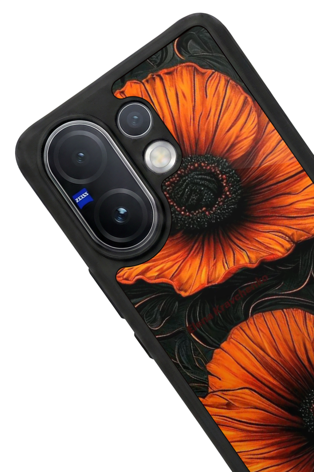 Vivo V60 Uyumlu Botanik Tasarımlı Glossy Premium Kılıf