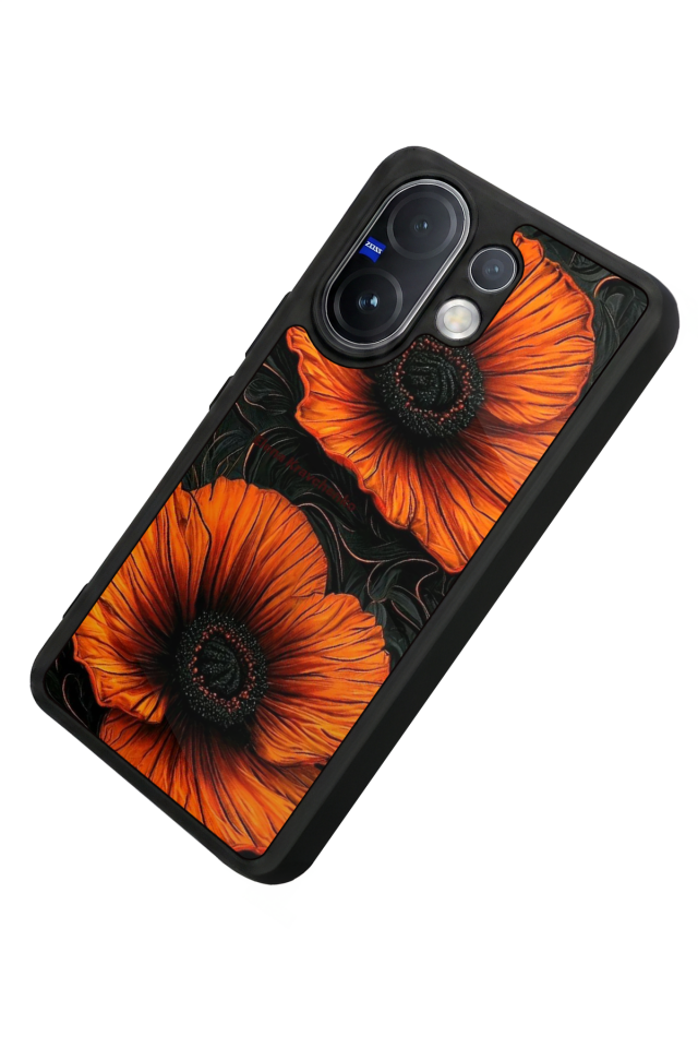 Vivo V60 Uyumlu Botanik Tasarımlı Glossy Premium Kılıf