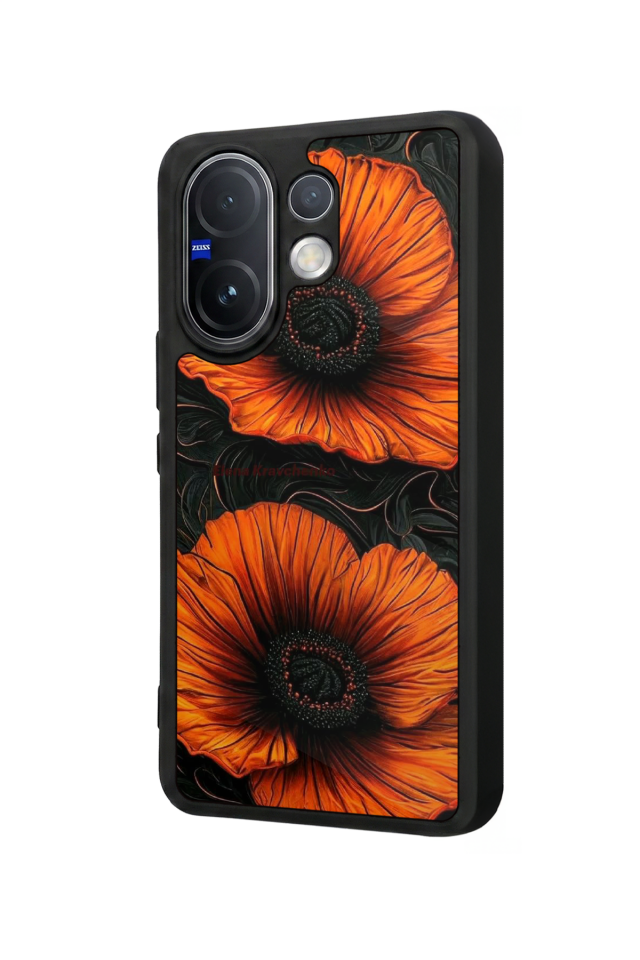 Vivo V60 Uyumlu Botanik Tasarımlı Glossy Premium Kılıf