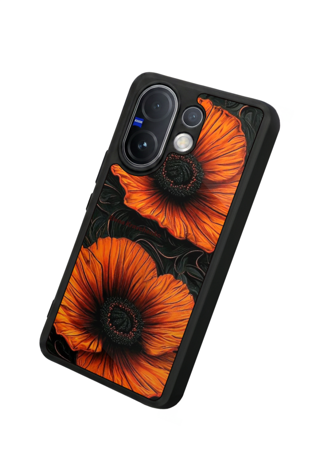 Vivo V60 Uyumlu Botanik Tasarımlı Glossy Premium Kılıf
