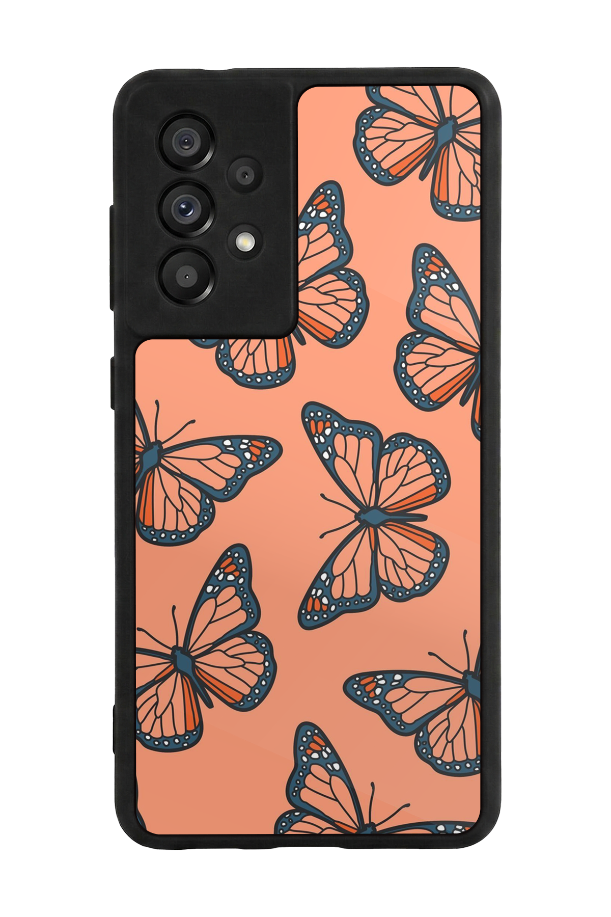 Samsung Galaxy A73 Uyumlu Kelebek Tasarımlı Glossy Premium Kılıf