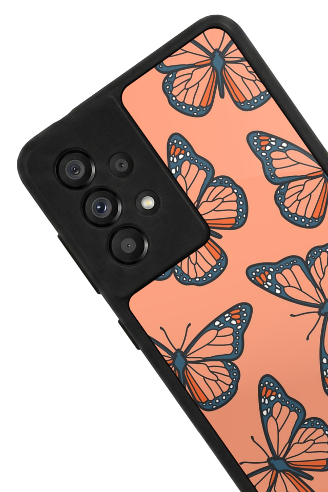 Samsung Galaxy A73 Uyumlu Kelebek Tasarımlı Glossy Premium Kılıf