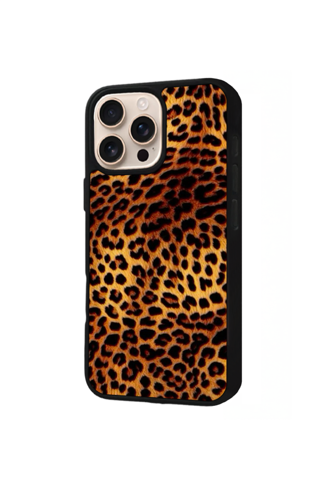 iPhone 14 Pro Uyumlu Leopar Tasarımlı Glossy Premium Kılıf