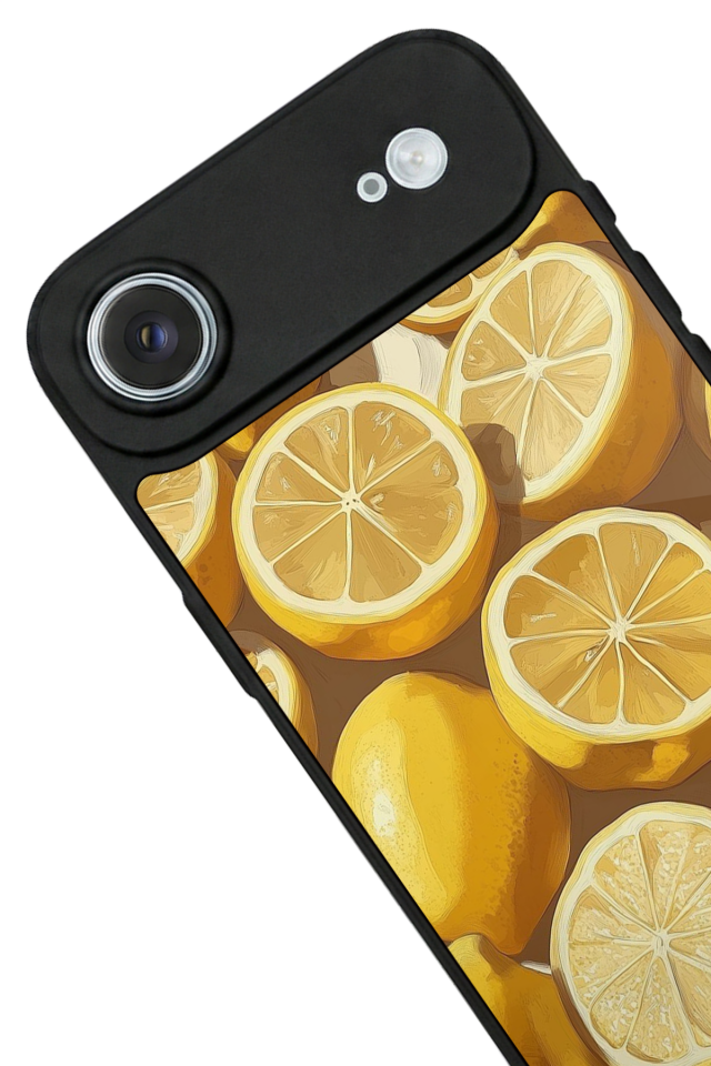 iPhone 17 Air Uyumlu Limon Tasarımlı Glossy Premium Kılıf