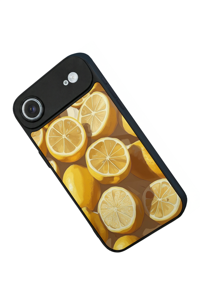 iPhone 17 Air Uyumlu Limon Tasarımlı Glossy Premium Kılıf