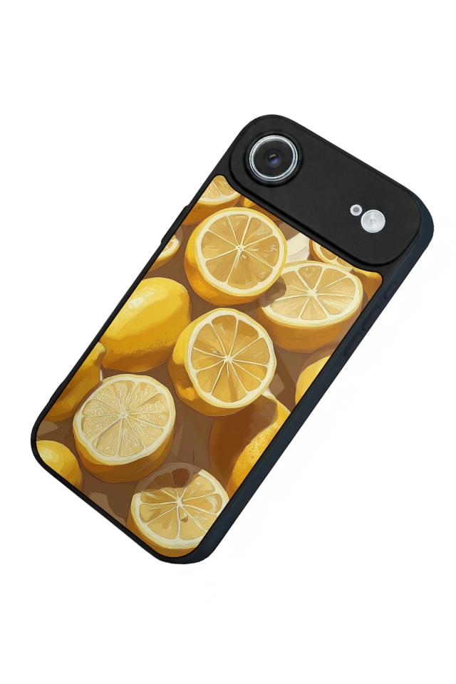 iPhone 17 Air Uyumlu Limon Tasarımlı Glossy Premium Kılıf