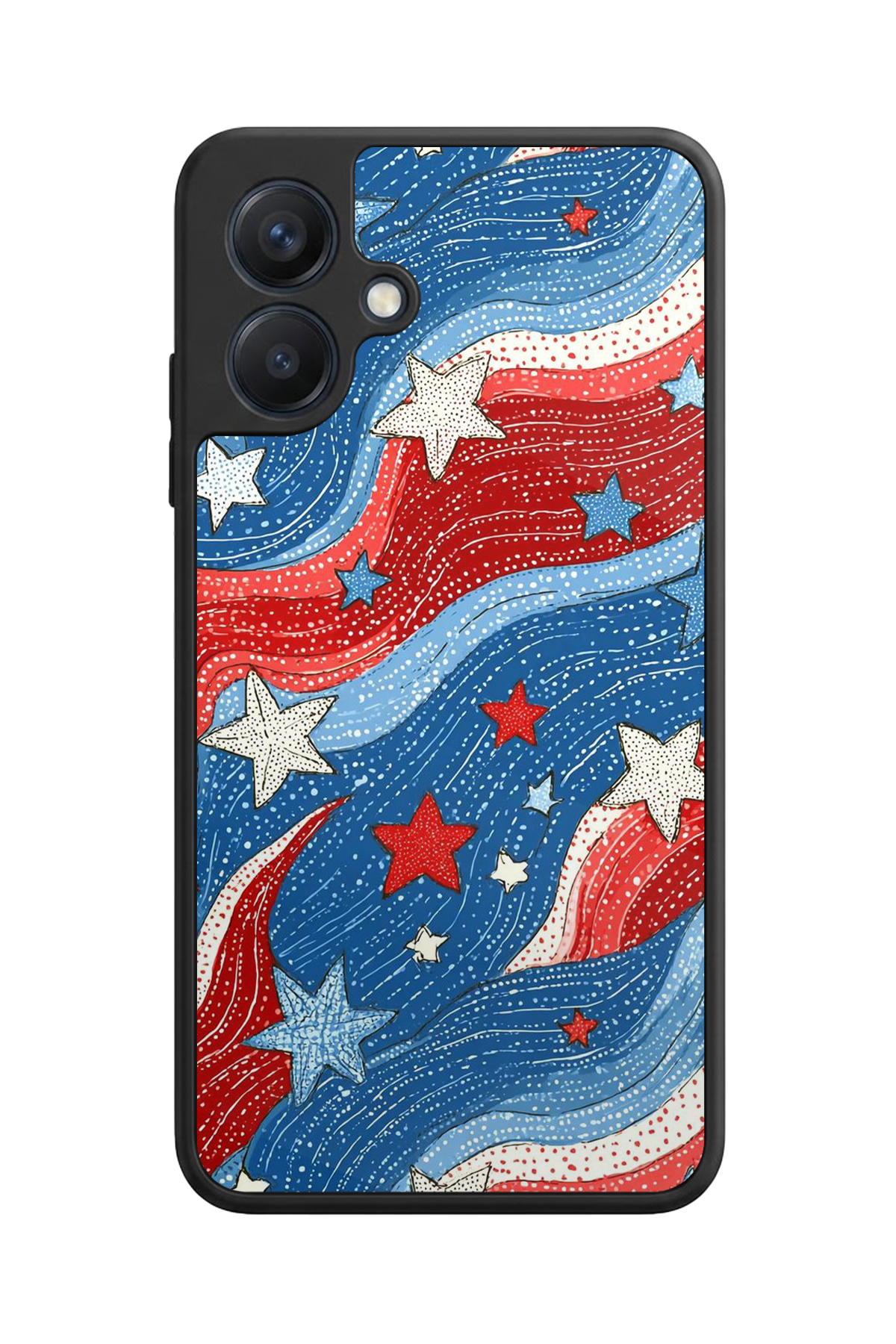 Samsung Galaxy A07 Uyumlu Retro Yildizlar Tasarımlı Glossy Premium Kılıf