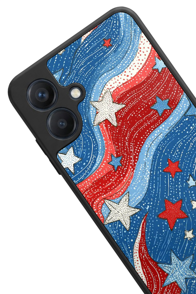 Samsung Galaxy A07 Uyumlu Retro Yildizlar Tasarımlı Glossy Premium Kılıf