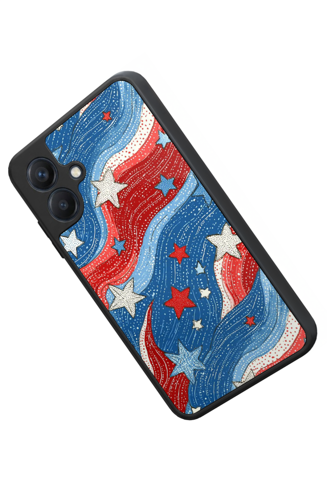 Samsung Galaxy A07 Uyumlu Retro Yildizlar Tasarımlı Glossy Premium Kılıf