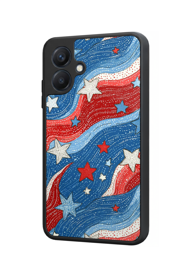 Samsung Galaxy A07 Uyumlu Retro Yildizlar Tasarımlı Glossy Premium Kılıf