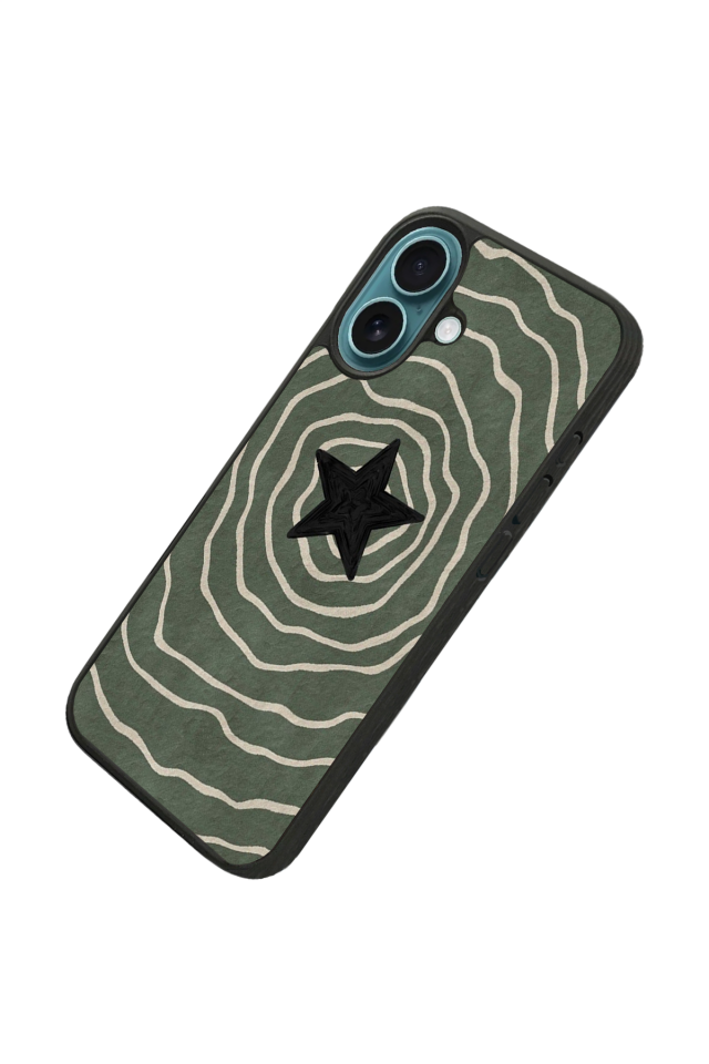 iPhone 16 Uyumlu Retro Yildizlar Tasarımlı Glossy Premium Kılıf
