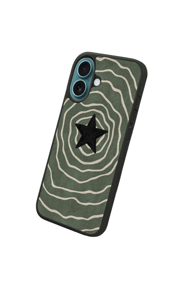 iPhone 16 Uyumlu Retro Yildizlar Tasarımlı Glossy Premium Kılıf