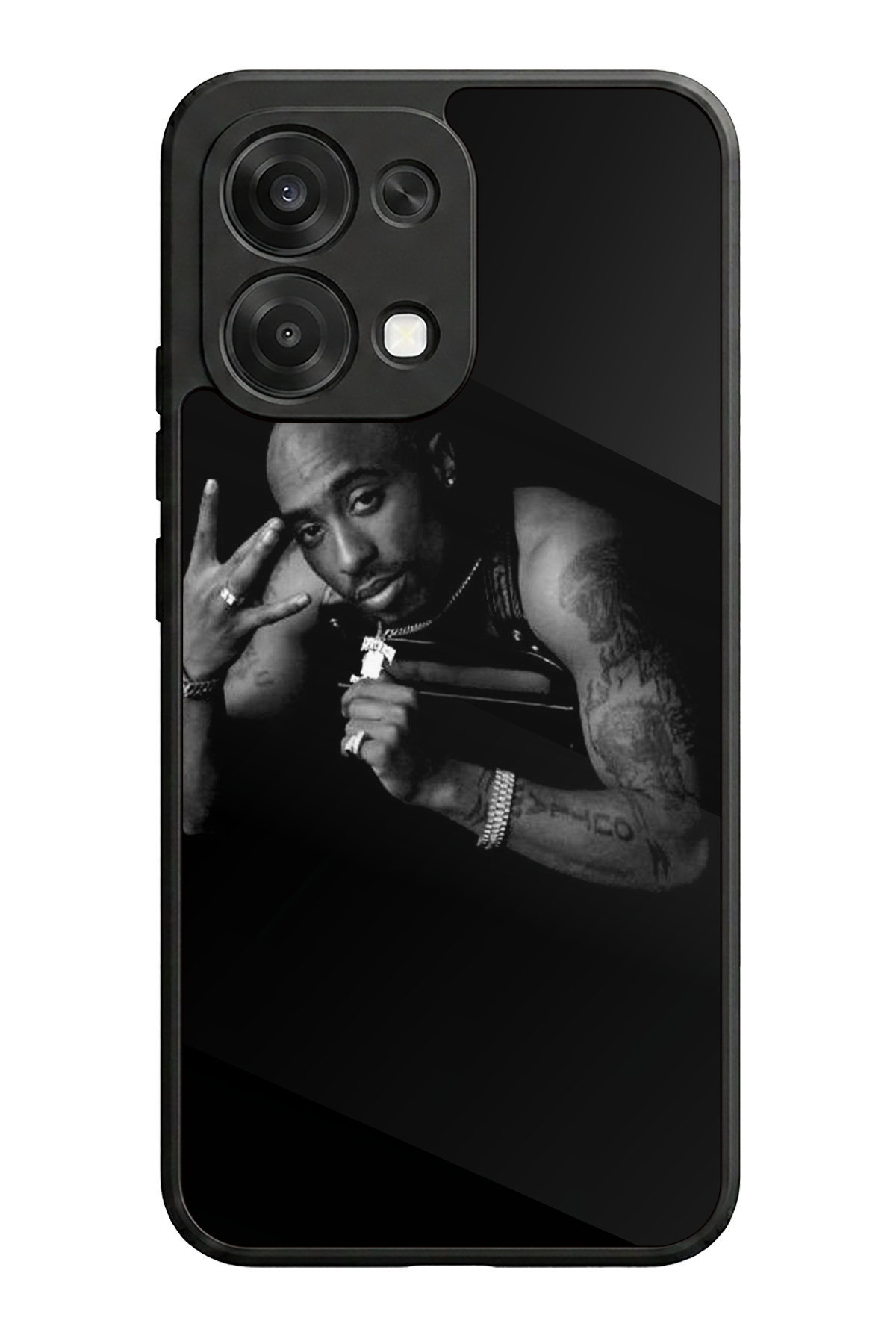Oppo A6 Pro Uyumlu Tupac Tasarımlı Glossy Premium Kılıf