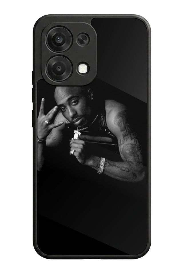 Oppo A6 Pro Uyumlu Tupac Tasarımlı Glossy Premium Kılıf