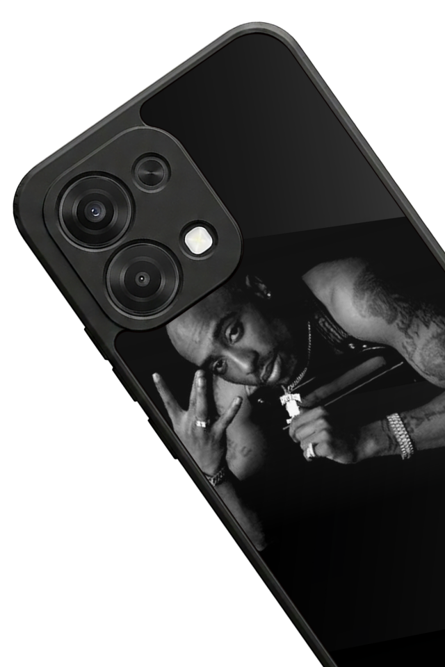 Oppo A6 Pro Uyumlu Tupac Tasarımlı Glossy Premium Kılıf