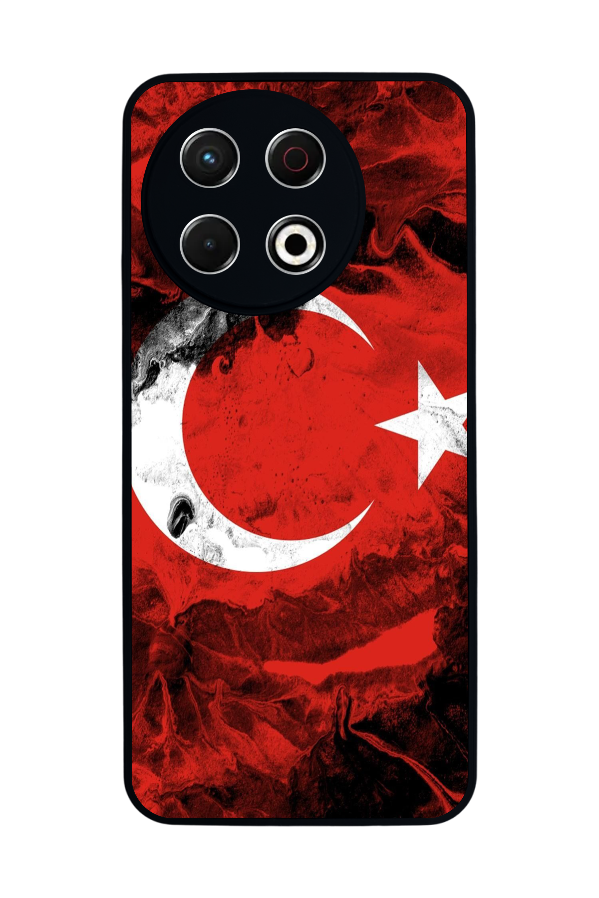 Tecno Spark 30 Pro Uyumlu Türk Bayragi Tasarımlı Glossy Premium Kılıf