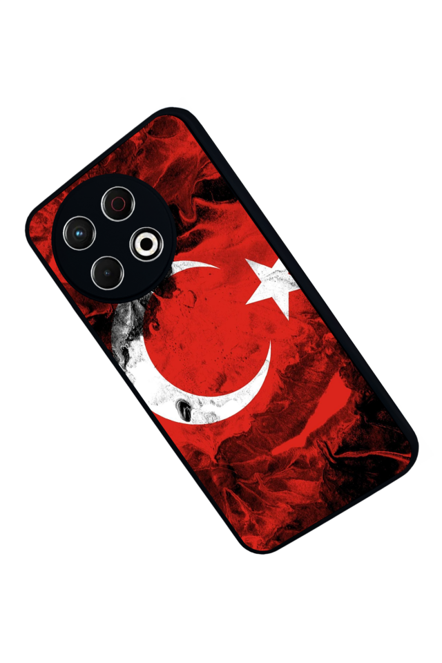 Tecno Spark 30 Pro Uyumlu Türk Bayragi Tasarımlı Glossy Premium Kılıf
