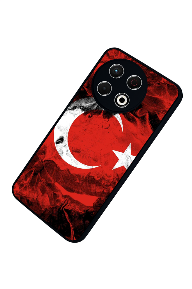 Tecno Spark 30 Pro Uyumlu Türk Bayragi Tasarımlı Glossy Premium Kılıf
