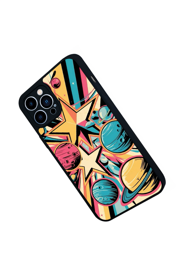 iPhone 12 Pro Max Uyumlu Uzay Tasarımlı Glossy Premium Kılıf