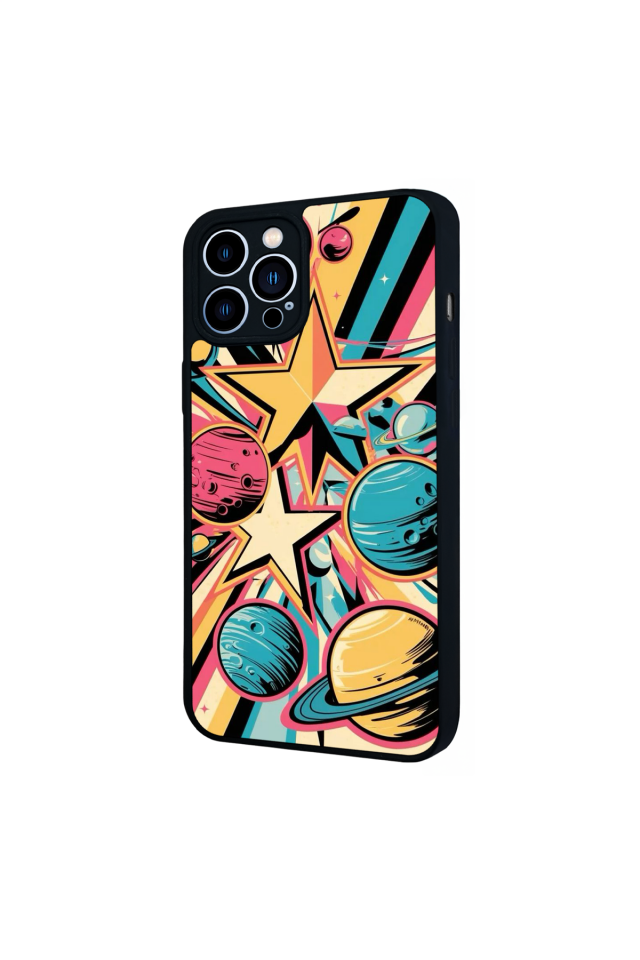 iPhone 12 Pro Max Uyumlu Uzay Tasarımlı Glossy Premium Kılıf