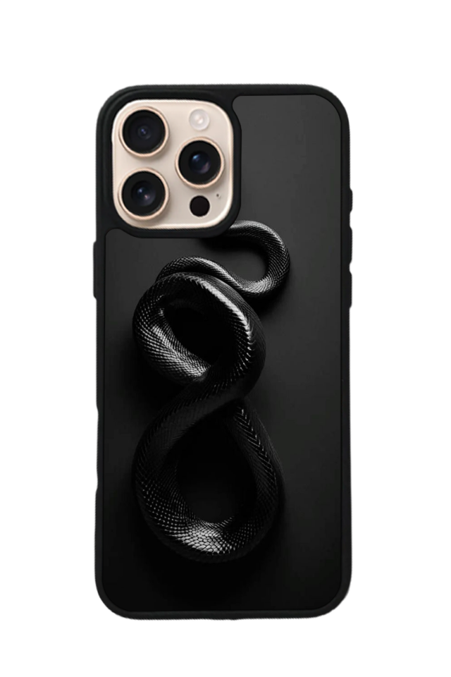 iPhone 16 Pro Uyumlu Yılan Tasarımlı Glossy Premium Kılıf