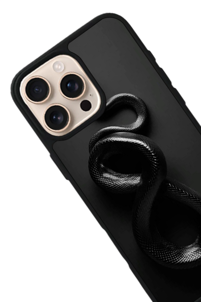 iPhone 16 Pro Uyumlu Yılan Tasarımlı Glossy Premium Kılıf
