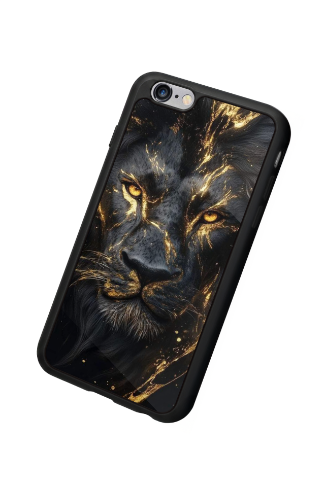 iPhone 6 Plus Uyumlu Aslan Tasarımlı Glossy Premium Kılıf