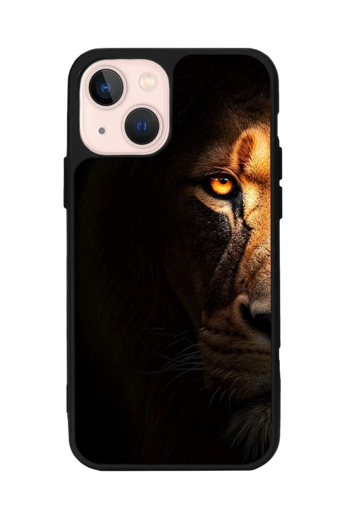 iPhone 13 Mini Uyumlu Aslan Tasarımlı Glossy Premium Kılıf