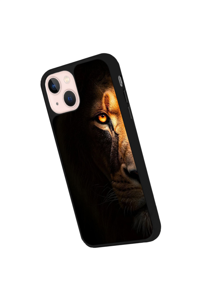 iPhone 13 Mini Uyumlu Aslan Tasarımlı Glossy Premium Kılıf