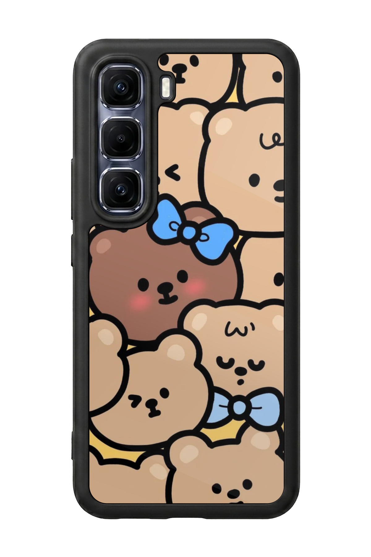 Infinix Hot 60 Pro Plus Uyumlu Ayı Tasarımlı Glossy Premium Kılıf