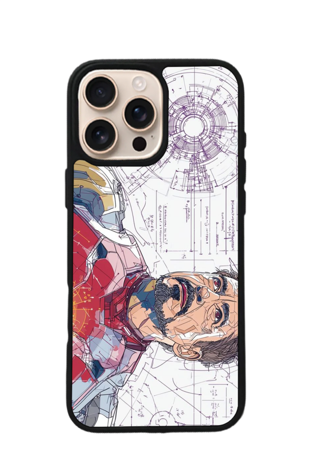 iPhone 16 Pro Uyumlu Iron Man ( Demir Adam ) Tasarımlı Glossy Premium Kılıf